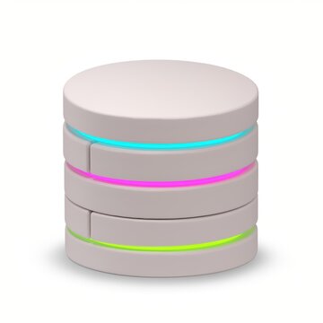 Modern Circular Stack with Colorful LED Lights Designed for Minimalist Home Decor and Futuristic Aesthetics, Ideal for Display and Interior Design