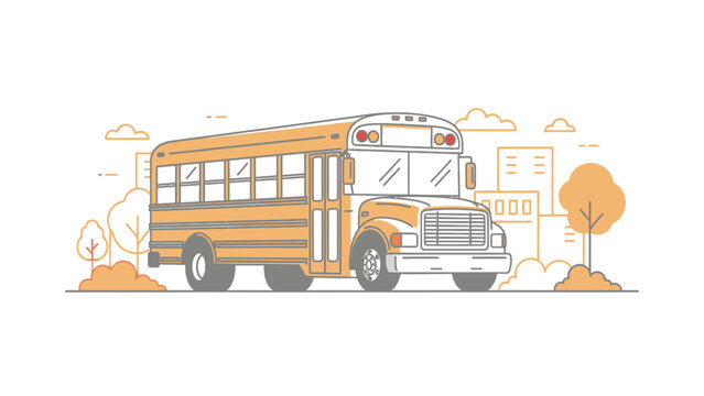 A bright yellow school bus travels through a community setting representing daily student journeys to schools fostering learning and connecting youth in neighborhoods