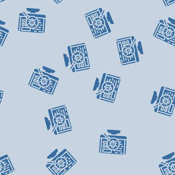 debugging code software glyph vector seamless pattern. debugging code software thin illustration