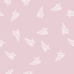 Naklejka premium vampire wing line seamless pattern vampire wing thin line illustration