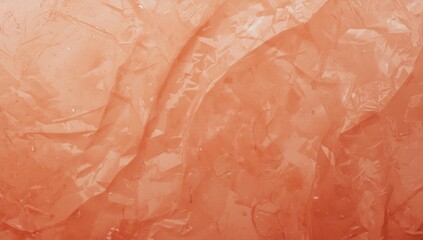 Fototapeta premium Crinkled pink plastic sheet background texture