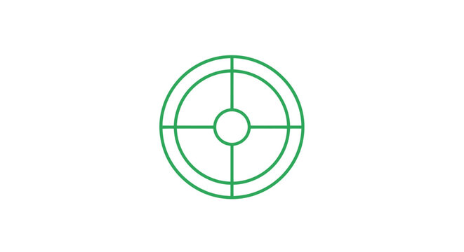 Green Target Symbol Design Element.