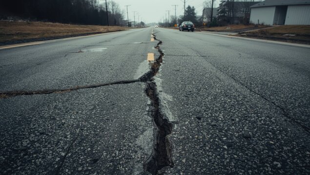 Roadway fault needing quick fix to stop damage growth