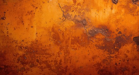 oxidized orange metal texture background with soft daylight copy space