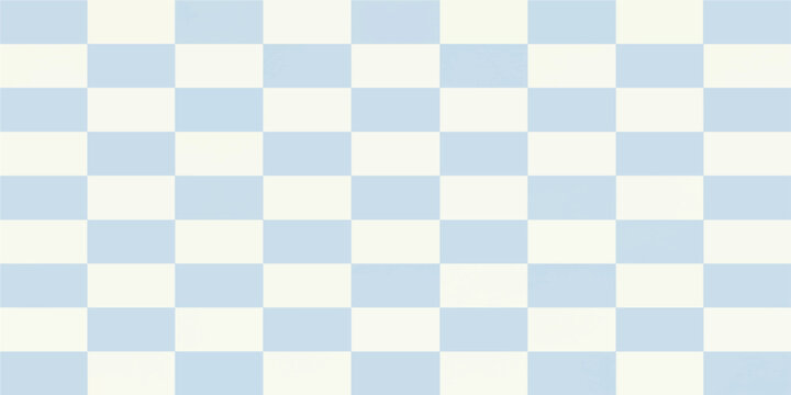 blue and white gingham checkered tablecloth seamless pattern background