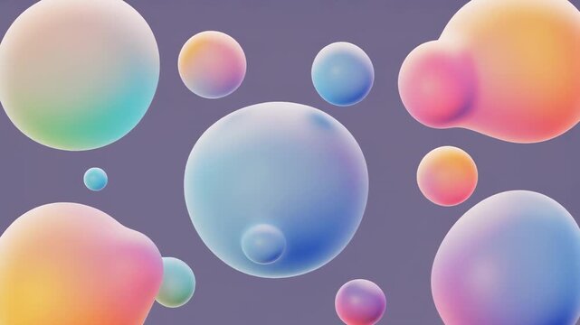 abstract colorful liquid bubble animation transition sequence