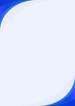 Abstract blue wave border frame background design