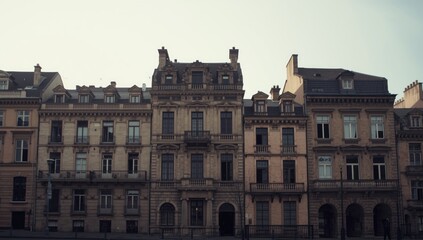 Fototapeta premium Innovative AI image featuring aged buildings with historic design