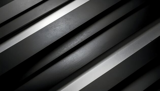 Abstract black and white diagonal striped texture close-up.