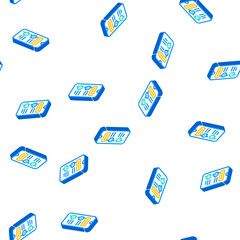 Fototapeta premium app for time management isometric seamless pattern. app for time management sign illustration