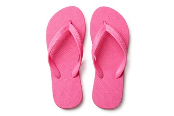 Fototapeta premium Bright pink summer flip-flops