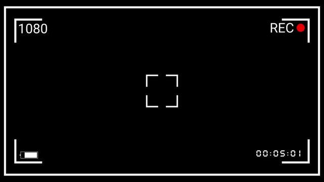 Camera Viewfinder Overlay with Digital Recording Interface