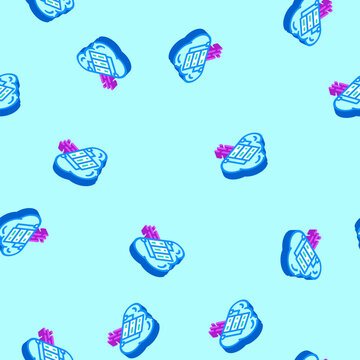 cloud computing software isometric seamless pattern. cloud computing software sign illustration