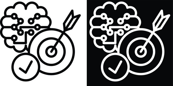 decide Two-tone version in black and white background
