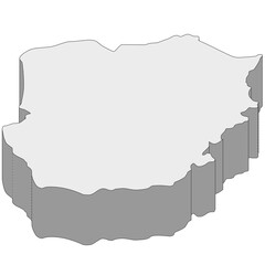 Naklejka premium 3D map dimension - continent Europe country Luxembourg