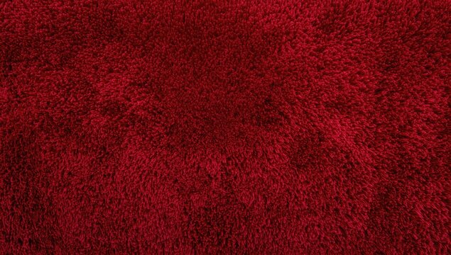 Red textured shaggy rug background
