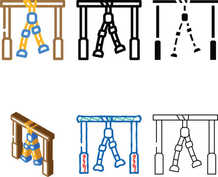 loops trx sport equipment color icon vector. loops trx sport equipment range sign. isolated symbol illustration