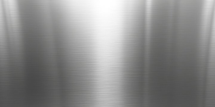 Reflective stainless steel grain texture backdrop with soft daylight and minimal finish