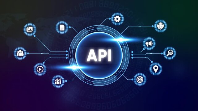 Api application programming interface digital network technology concept