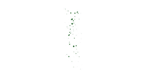 Green paint splashes and droplets falling down on transparent background © PNG