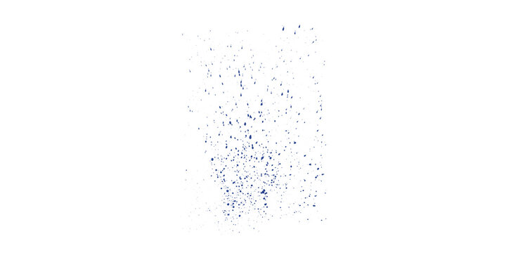 Blue particles flying upwards on a transparent background in a dynamic motion