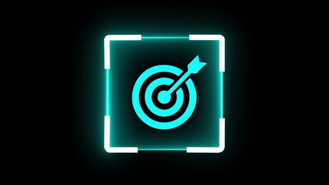 Success concept planning and setting goals objectives for business investment. Motion graphics of goal idea. HD video animation.