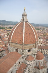 Obraz premium Florence Cathedral Dome and City Skyline from Giotto's Bell Tower, Florence, Italy