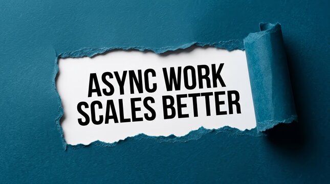 The efficiency of asynchronous communication demonstrated by async work scales better concept.