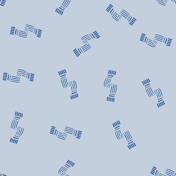 hand knitted scarves diy fashion handmade glyph vector seamless pattern. hand knitted scarves diy fashion handmade thin illustration