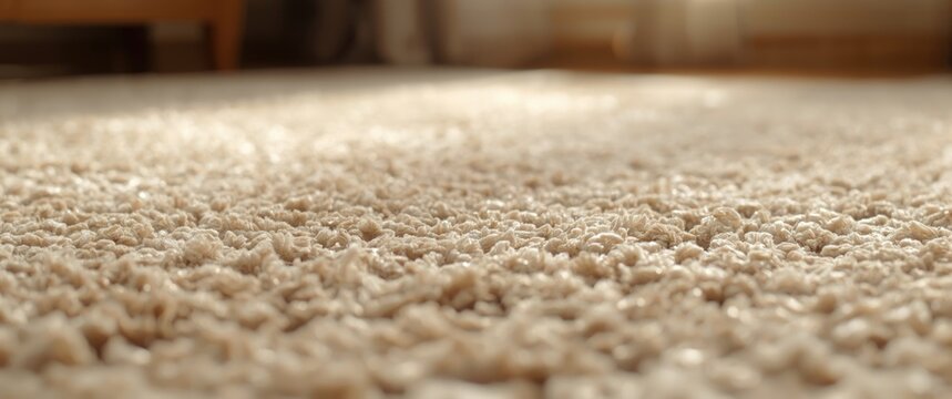 Floor covering with carpet that muffles footsteps and improves indoor comfort