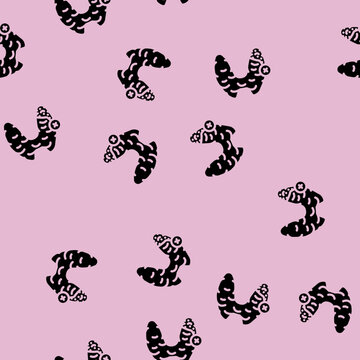 thyroidectomy surgery glyph vector seamless pattern. thyroidectomy surgery thin illustration