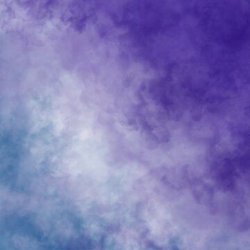 An abstract watercolor illustration featuring a blend of purple and blue. It has a cloudy texture with soft color gradients and is often used as a business background or wallpaper.
