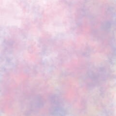 Fototapeta premium A soft, abstract watercolor background. It is dominated by a blend of pastel pink and purple hues. The design features a texture resembling clouds or paint washes.