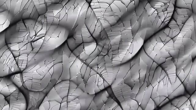 Abstract Moir&eacute; Pattern of Overlapping Geometric Lines Creating Evolving Optical Illusions in Seamless Hypnotic Black and White Motion