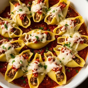 Gourmet Stuffed Pasta Shells with Meat and Cheese