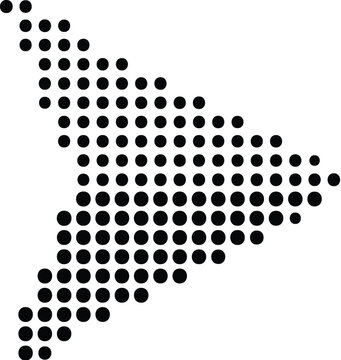 Black dots form a triangular pattern on a transparent background