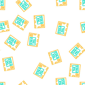 tax exemption vector seamless pattern tax exemption sign illustration