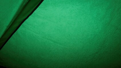 Obraz premium Green fabric texture of a tent interior