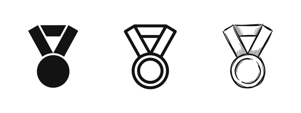 Rating stars icon with finger cursor, sketch icon