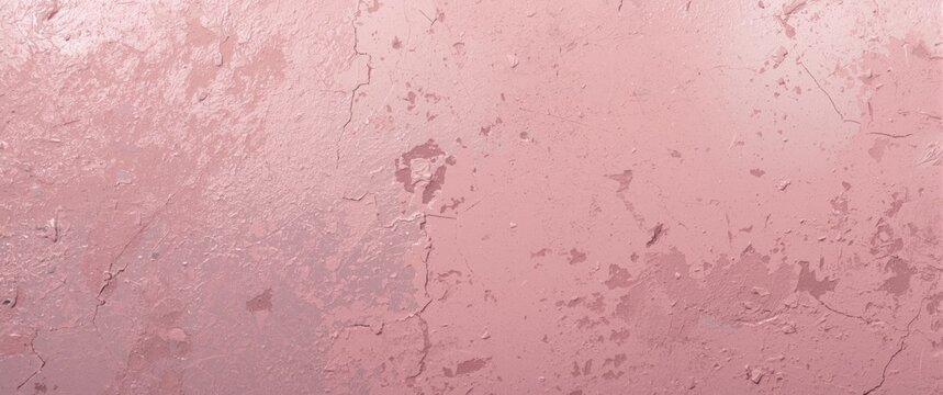 Surface texture background with coarse aged pink paint and a soft metallic glaze