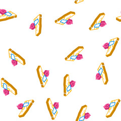 Naklejka premium techno wing isometric seamless pattern. techno wing sign illustration