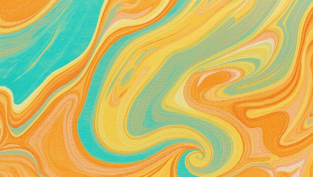 Textile design featuring non woven polypropylene fabric with swirling vibrant colors