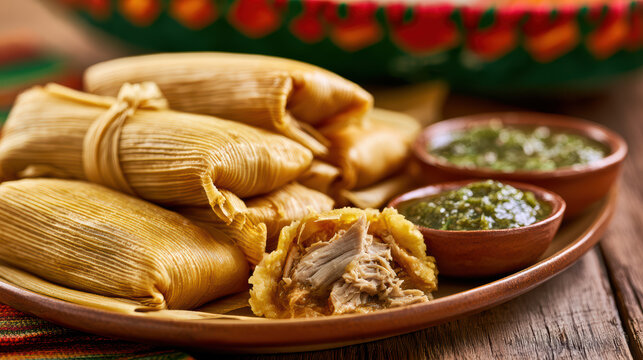 authentic mexican tamales food photography