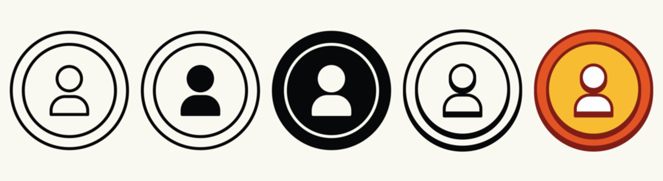 User Profile Account Avatar Icon Set