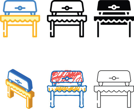 bread toaster equipment color icon types vector. bread toaster equipment sign. isolated symbol illustration