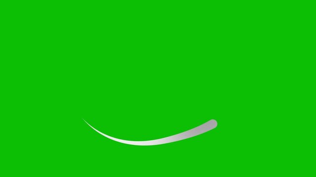 Animated silver drop of liquid moving. Fluid effect. Looped video. Vector illustration isolated on green background. 