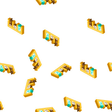 pit compost isometric seamless pattern. pit compost sign illustration