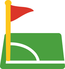 Soccer and football sports icon set, flat vector illustration © hyojin