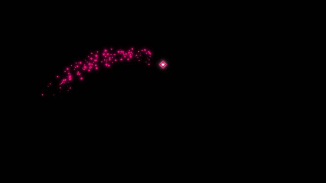 Vibrant Pink Fairy Dust Magic Sparkle Trail Transparent Alpha Loop