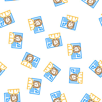 musician woman job vector seamless pattern musician woman job sign illustration